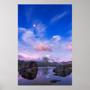 Mountains   Matterhorn & Lake Stellisee Poster