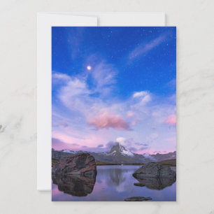 Mountains Matterhorn & Lake Stellisee Thank You Card