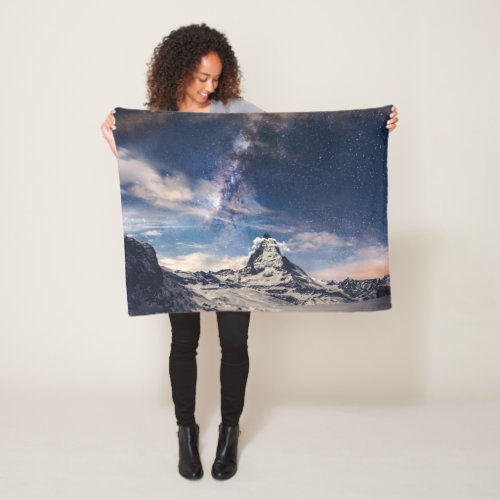 Mountains  Matterhorn Zermatt Switzerland Fleece Blanket