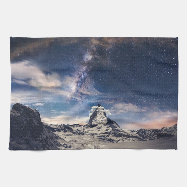 Mountains | Matterhorn Zermatt Switzerland Kitchen Towel (Horizontal)
