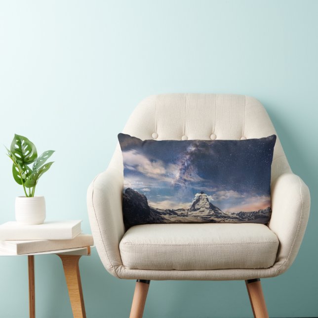 Mountains | Matterhorn Zermatt Switzerland Lumbar Pillow (Chair)