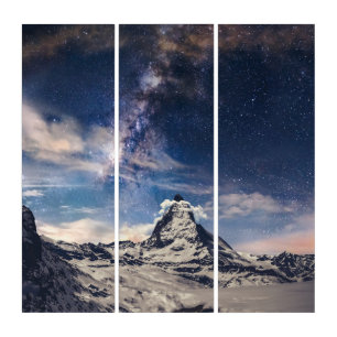 Mountains Matterhorn Zermatt Switzerland Triptych