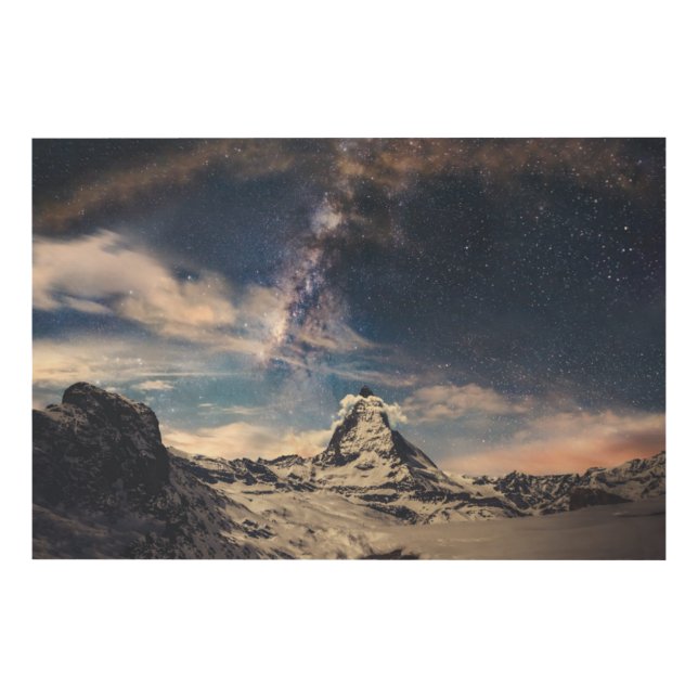 Mountains | Matterhorn Zermatt Switzerland Wood Wall Art (Front)