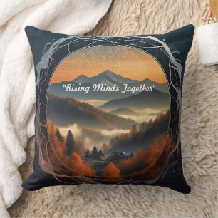 "Mountains Meet Innovation" Throw Pillow