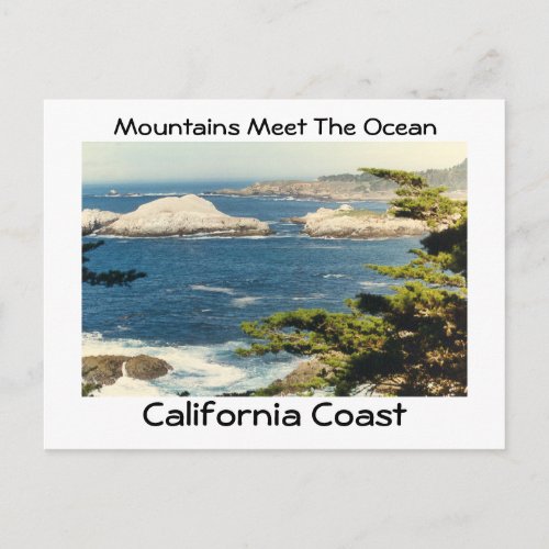 Mountains Meet The Ocean Postcard