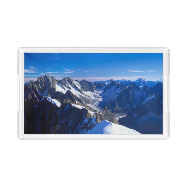 Mountains | Mont Blanc, European Alps Acrylic Tray (Front)