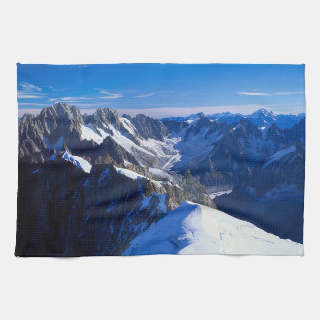 Mountains | Mont Blanc, European Alps Kitchen Towel (Horizontal)