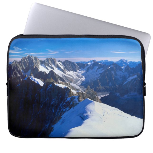 Mountains | Mont Blanc, European Alps Laptop Sleeve (Front)