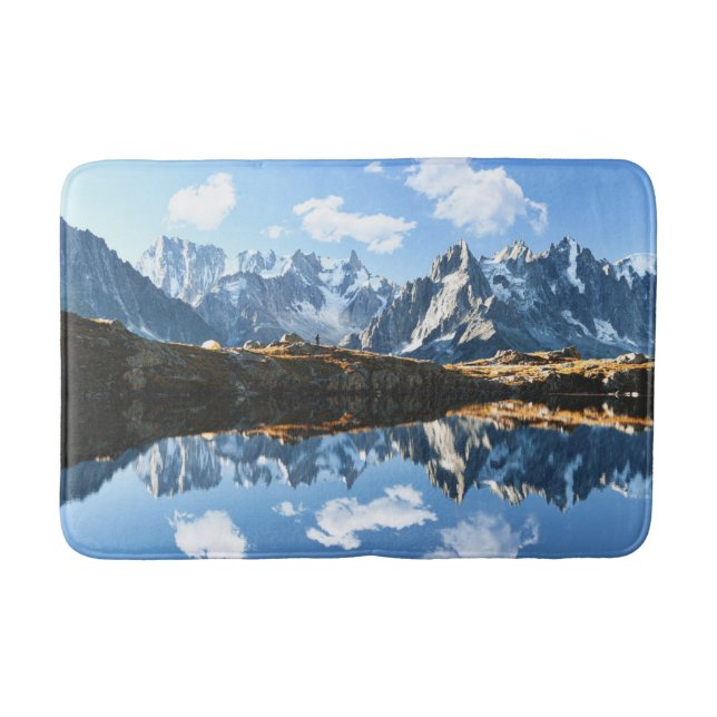 Mountains | Mont Blanc Massif, France Bath Mat (Front)