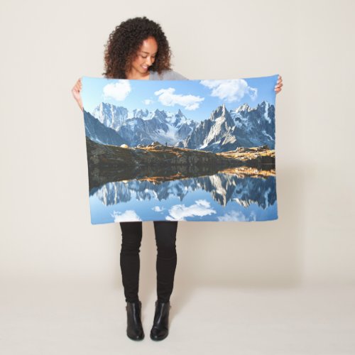 Mountains  Mont Blanc Massif France Fleece Blanket