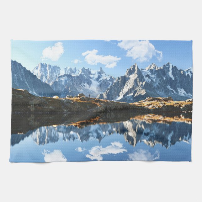 Mountains | Mont Blanc Massif, France Kitchen Towel (Horizontal)