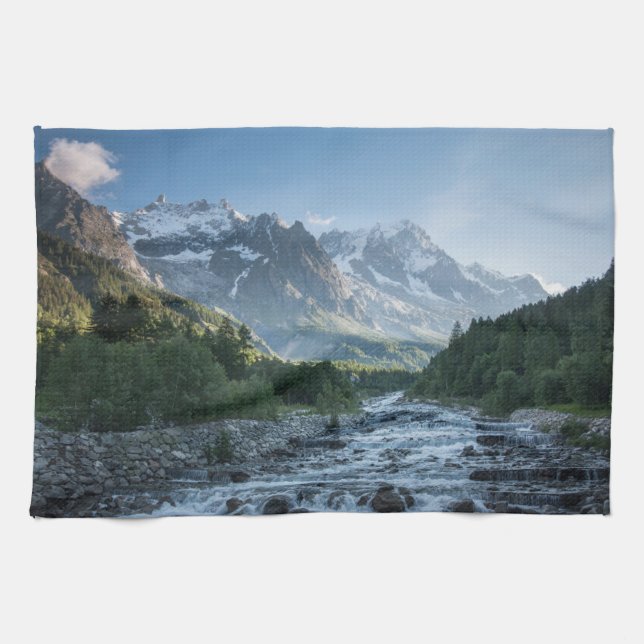 Mountains | Mont Blanc Massif, Italy Kitchen Towel (Horizontal)