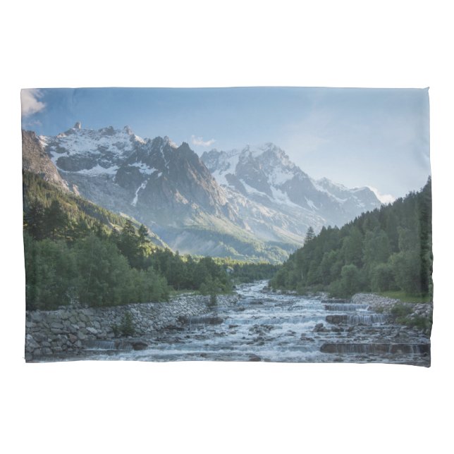 Mountains | Mont Blanc Massif, Italy Pillow Case (Front)