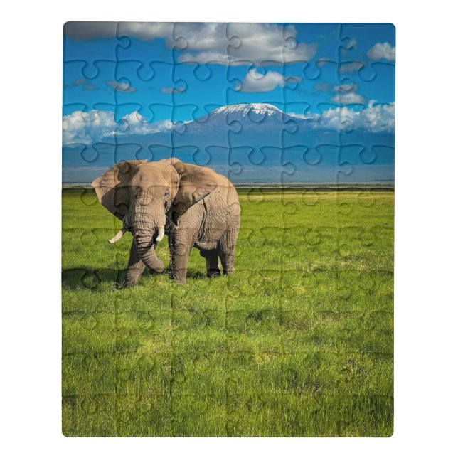 Mountains | Mount Kilimanjaro Tanzania, Africa Jigsaw Puzzle (Puzzle Vertical)