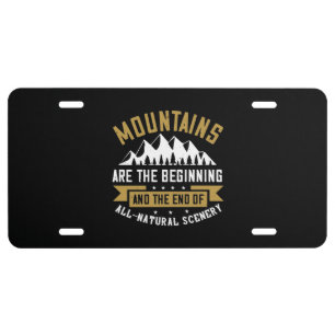 Mountains - Mountains Are Beginning And End License Plate