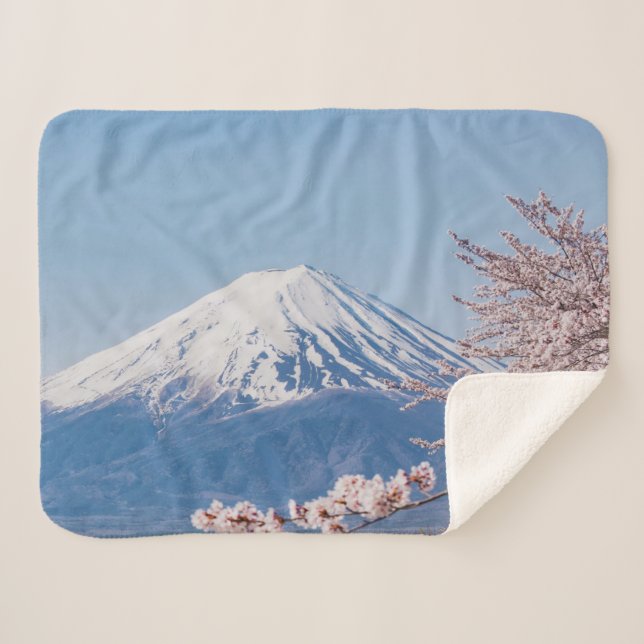 Mountains | Mt. Fuji Tokyo, Japan Sherpa Blanket (Front (Horizontal))