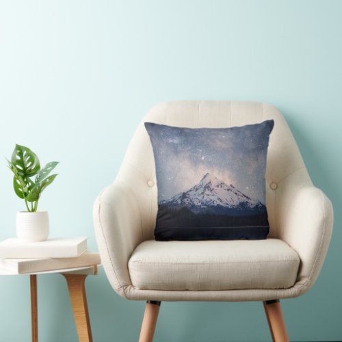 Mountains  Mt Hood Portland Oregon Throw Pillow