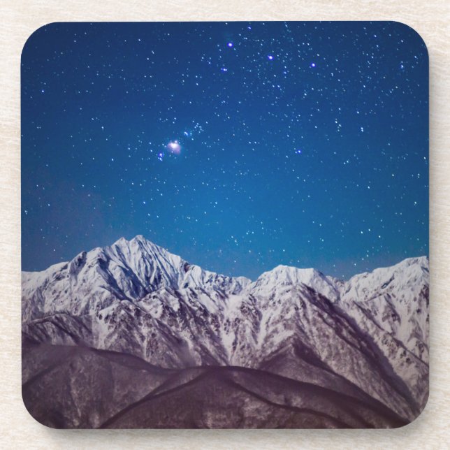 Mountains | Mt. Jiigatake & Mt. Kashima-yarigatake Beverage Coaster (Front)