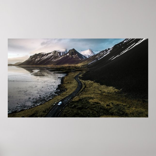 MOUNTAINS NEAR BODY OF WATER POSTER (Front)