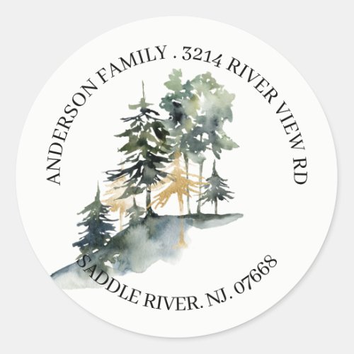 Mountains  New Home Address Label Sticker