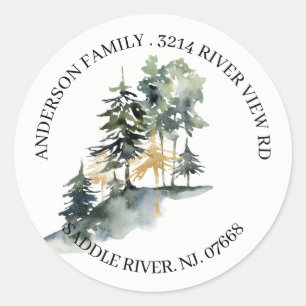 Mountains   New Home Address Label Sticker