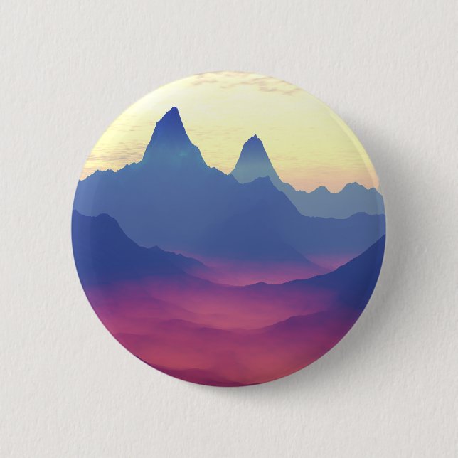 Mountains of Another World Pinback Button (Front)