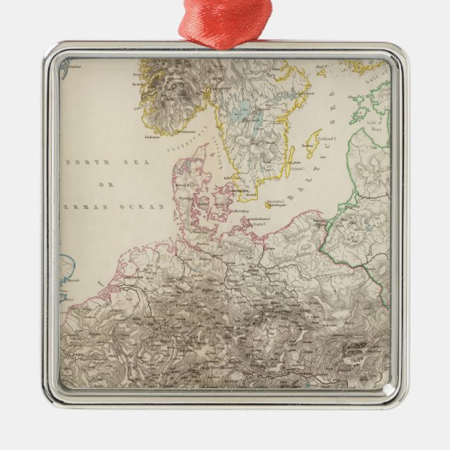 Mountains of Europe Metal Ornament (Front)