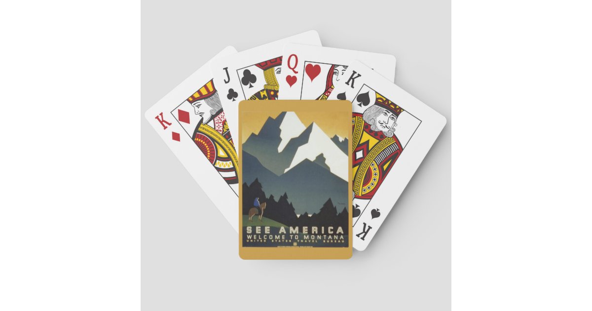 Mountains of Montana Playing Cards Zazzle
