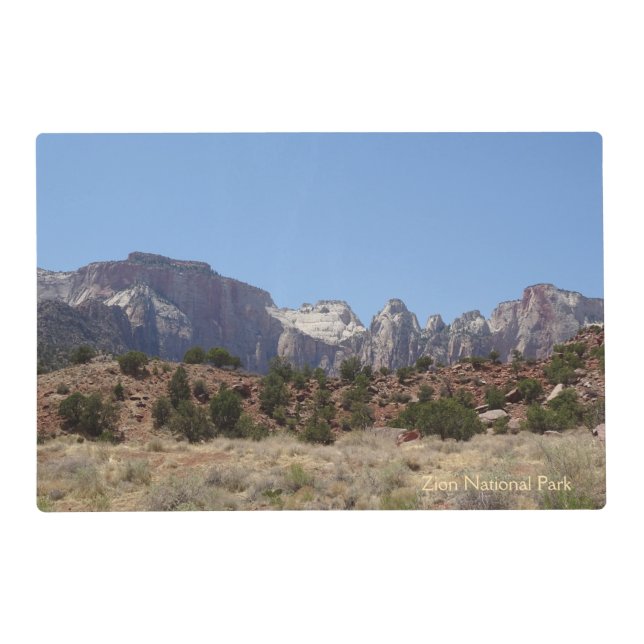 Mountains of Zion National Park laminated placemat (Front)