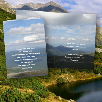 Mountains Pastor Appreciation Leadership Card by dustytoes at Zazzle