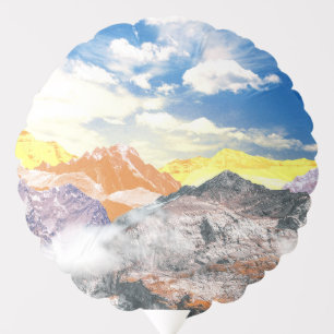Mountains (photo montage) 1 balloon
