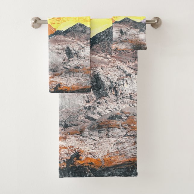 Mountains (photo montage) 1 bath towel set (Insitu)