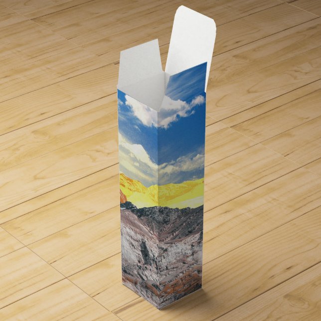 Mountains (photo montage) 1 wine box (Opened)