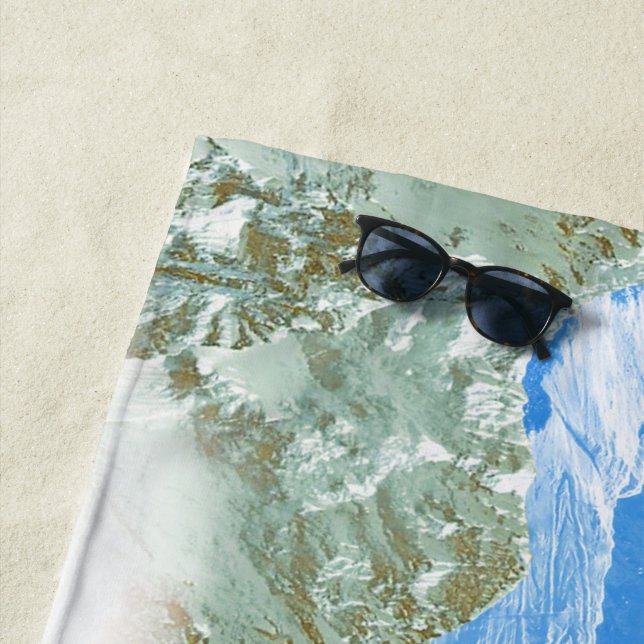 Mountains (photo montage) 2 beach towel (In Situ)