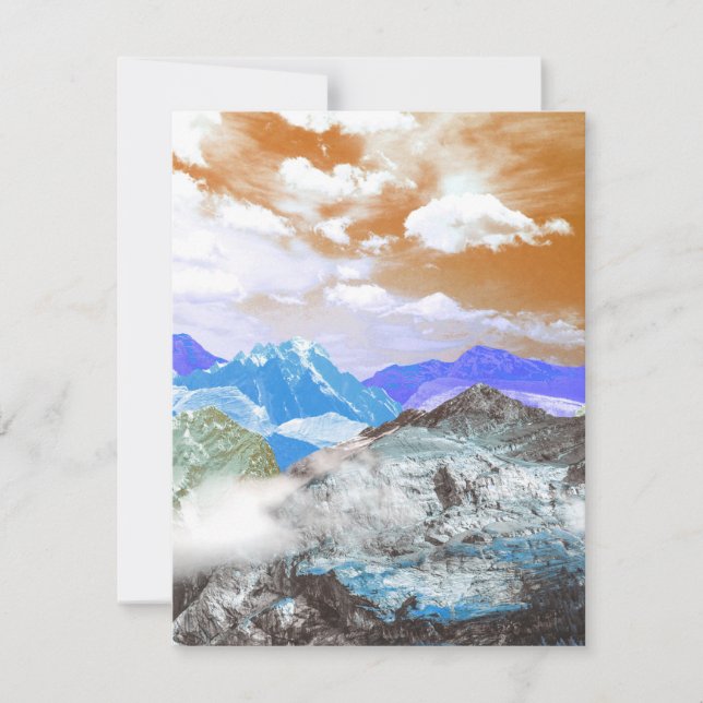 Mountains (photo montage) 2 note card (Front)