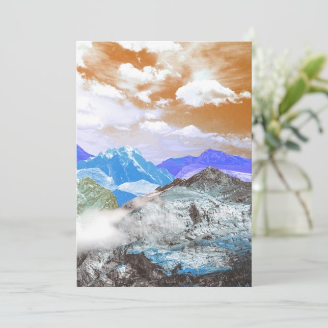 Mountains (photo montage) 2 thank you card (Standing Front)