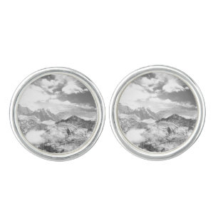 Mountains (photo montage) 3 cufflinks