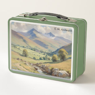Mountains Picture Country Landscape Personalized Metal Lunch Box