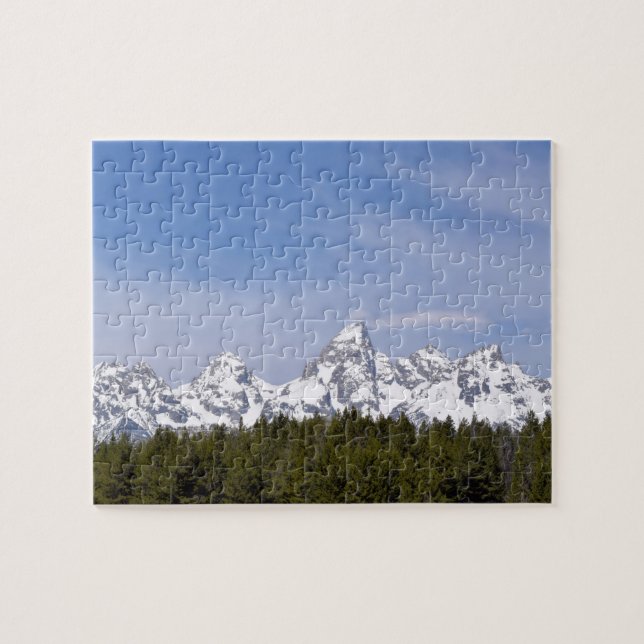 Mountains, Pine Trees, and Blue Skies - 8x10 inch Jigsaw Puzzle (Horizontal)