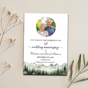 Mountains Pines 52 Wedding Anniversary Photo Save The Date