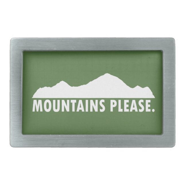 Mountains Please Belt Buckle (Front)