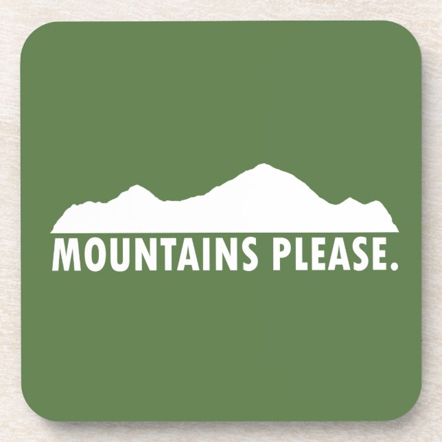 Mountains Please Beverage Coaster (Front)