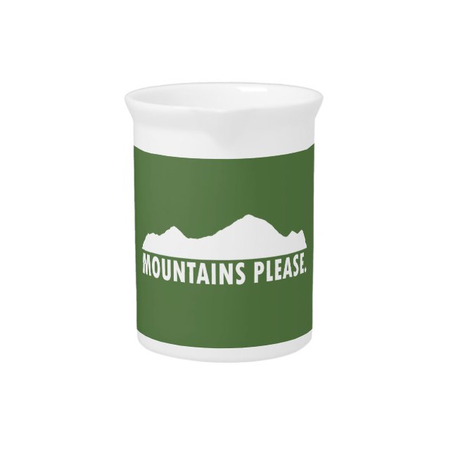 Mountains Please Beverage Pitcher (Front)