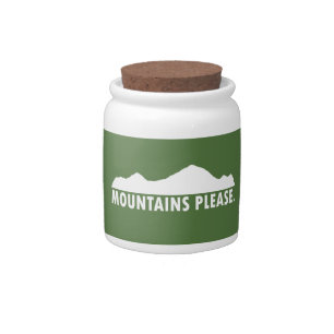 Mountains Please Candy Jar