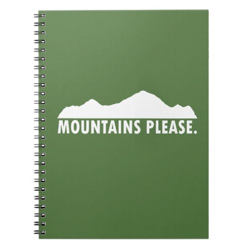 Mountains Please Notebook