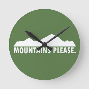 Mountains Please Round Clock