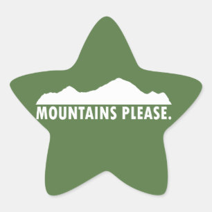Mountains Please Star Sticker