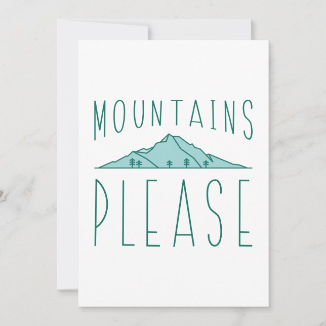 Mountains Please Thank You Card (Front)