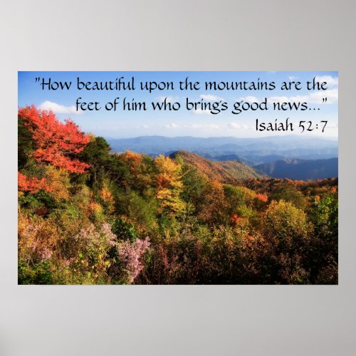 Mountains Poster with Verse