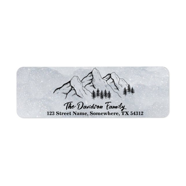 Mountains Return Address Label (Front)